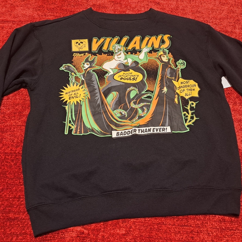 Villains Graphic Black Sweatshirt